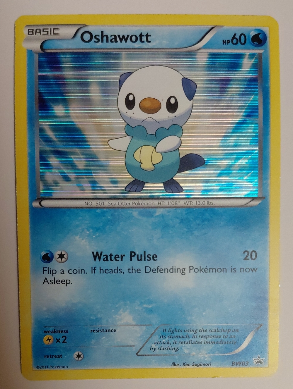 Oshawott - Vintage Black And White Promo - Pokemon Card